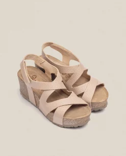Sandalia Cuña Bari 303 Beige