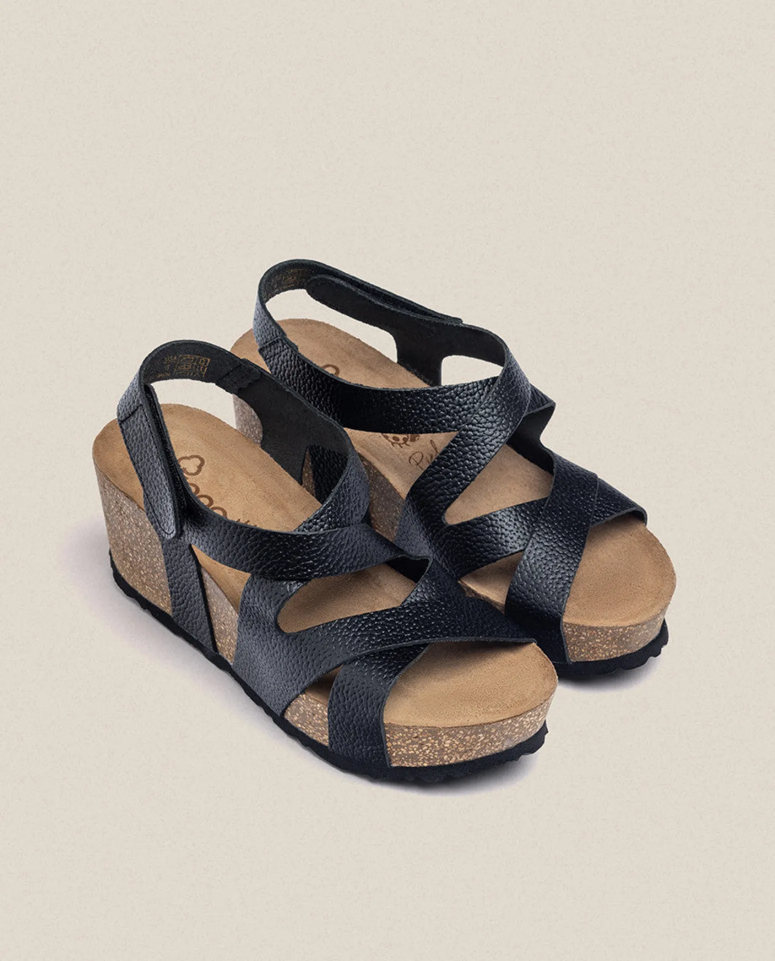 Sandalia Cuña Bari 303 Negro