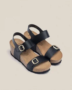 Sandalia Cuña Bari 301 Negro
