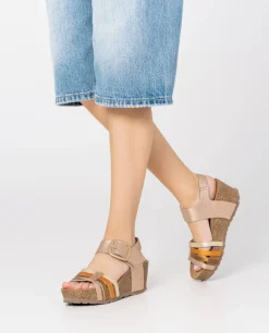 Sandalia Cuña Bari 304 Rosa
