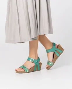Sandalia Cuña Cadiz 306 Azul