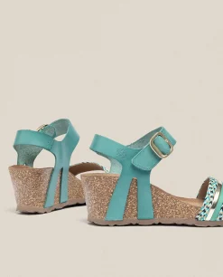 Sandalia Cuña Cadiz 306 Azul