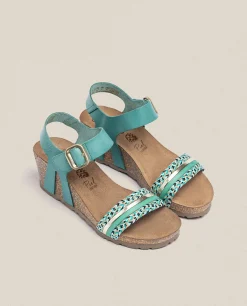 Sandalia Cuña Cadiz 306 Azul