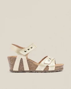 Sandalia Cuña Cadiz 303 Dorado