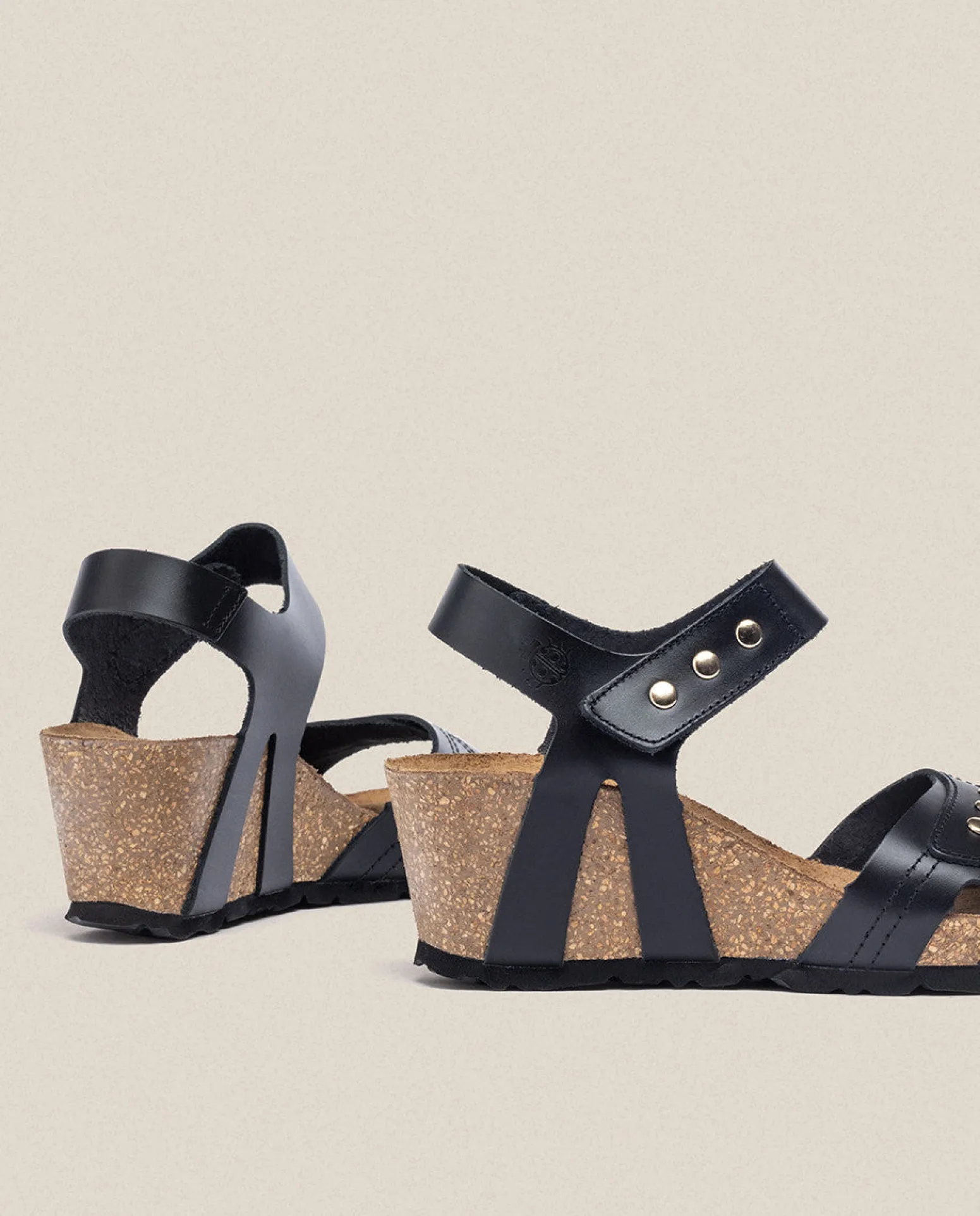 Sandalia Cuña Cadiz 303 Negro