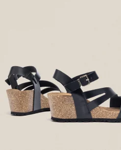 Sandalia Cuña Cadiz 302 Negro
