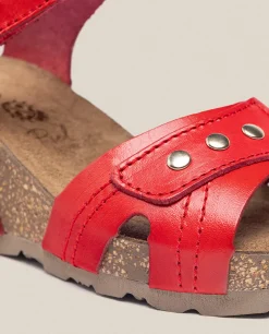 Sandalia Cuña Cadiz 303 Rojo