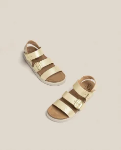 Sandalia De Plataforma Tunez 127 Dorado