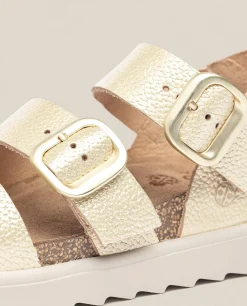 Sandalia De Plataforma Tunez 127 Dorado