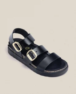 Sandalia De Plataforma Tunez 127 Negro