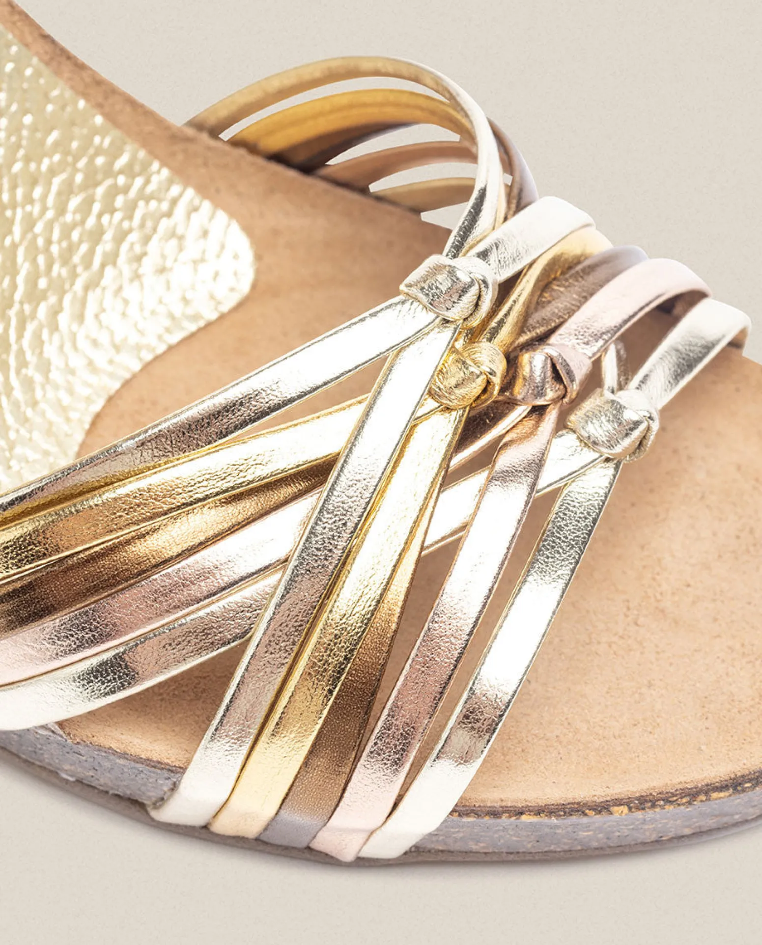 Sandalia De Tacón Ponza 005 Dorado