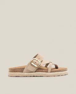 Sandalia Plana Arena 003 Beige