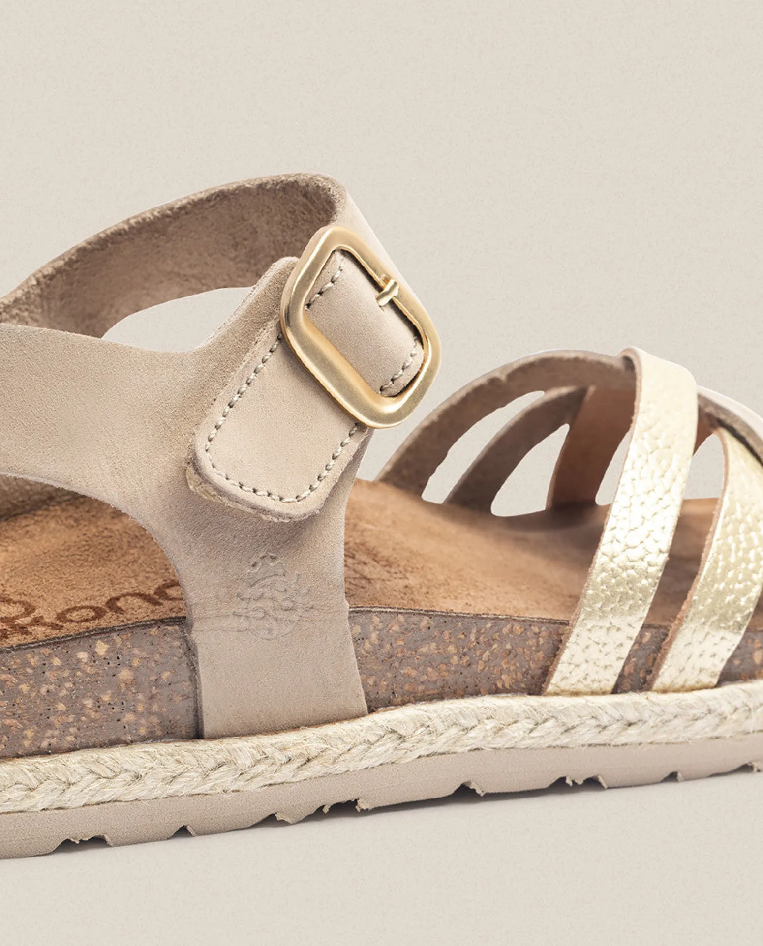 Sandalia Plana Arena 001 Beige