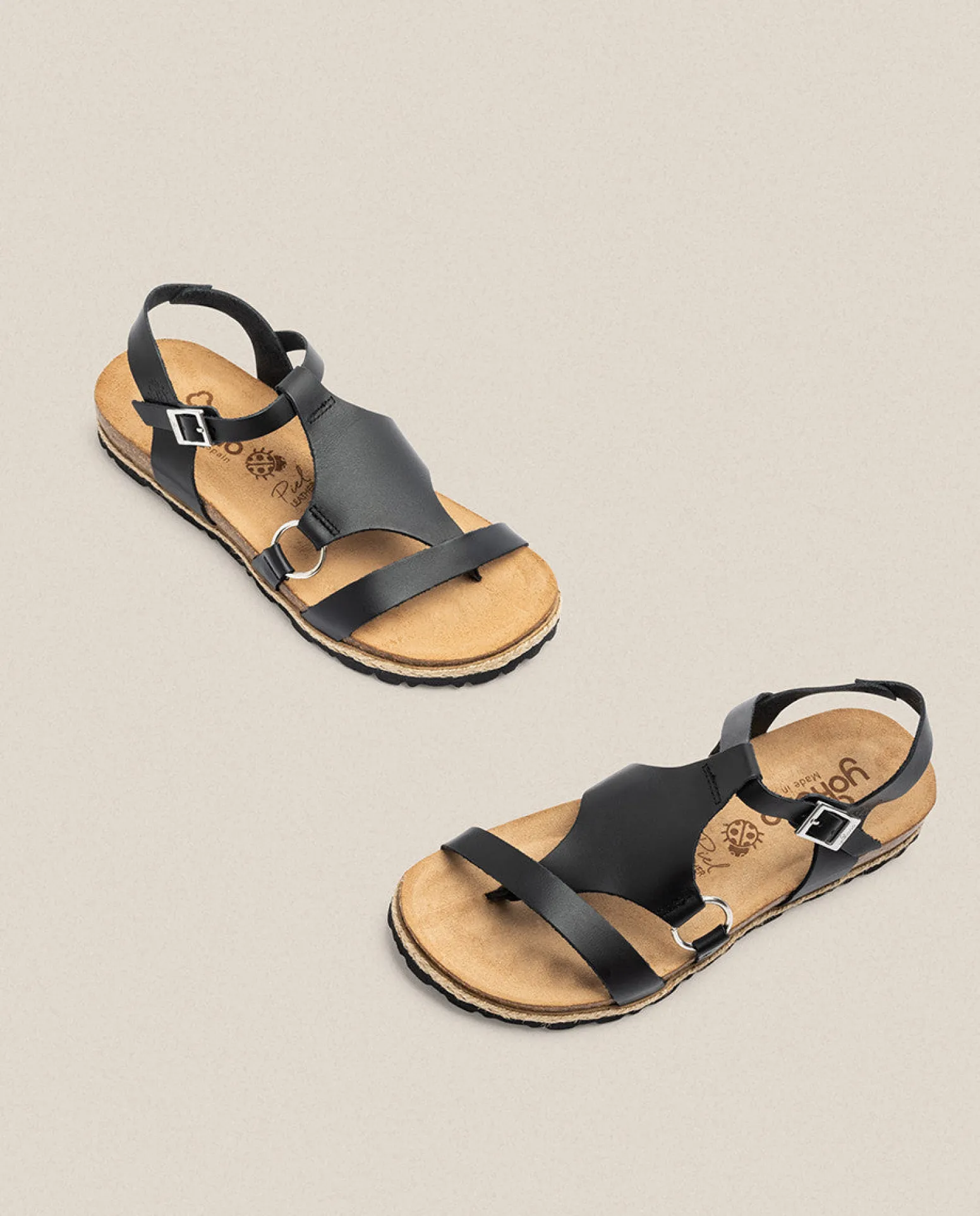 Sandalia Plana Chipre 021 Negro