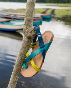 Sandalia Plana Ibiza 718 Azul