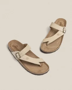 Sandalia Plana Macam 203 Beige