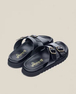 Sandalia Plana Man 001 Negro