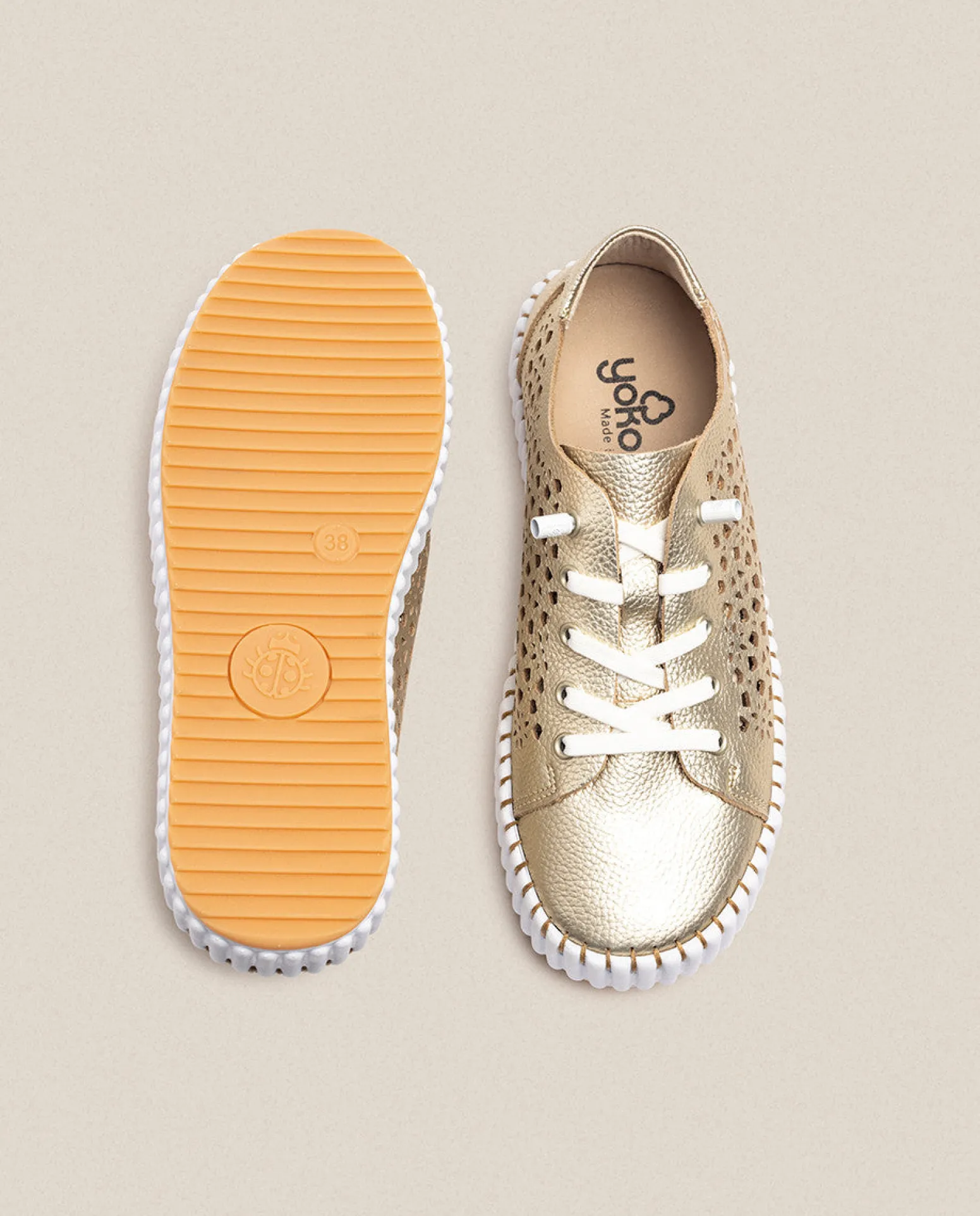 Zapato Plano Sintra 002 Dorado